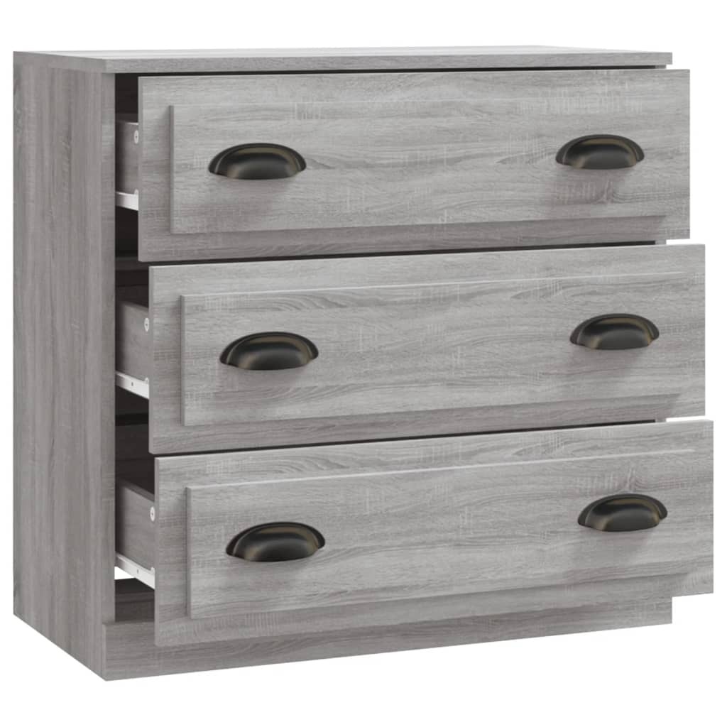 VidaXL Dressoir 70x35,5x67,5 cm bewerkt hout grijs sonoma eikenkleurig
