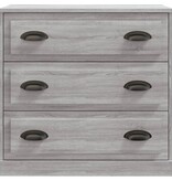 VidaXL Dressoir 70x35,5x67,5 cm bewerkt hout grijs sonoma eikenkleurig