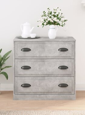 VidaXL Dressoir 70x35,5x67,5 cm bewerkt hout betongrijs
