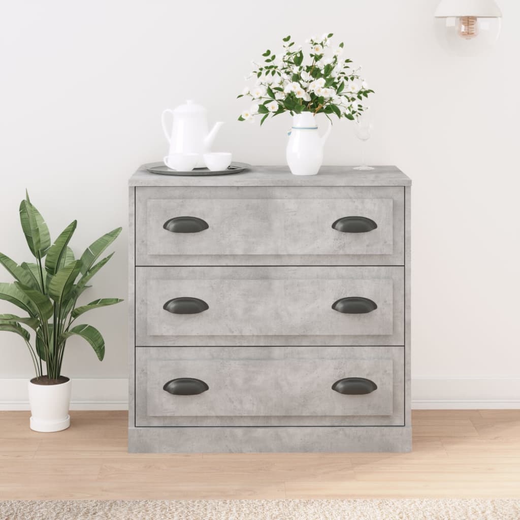 VidaXL Dressoir 70x35,5x67,5 cm bewerkt hout betongrijs