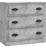 VidaXL Dressoir 70x35,5x67,5 cm bewerkt hout betongrijs