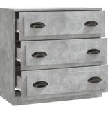 VidaXL Dressoir 70x35,5x67,5 cm bewerkt hout betongrijs