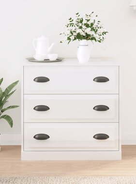VidaXL Dressoir 70x35x67,5 cm bewerkt hout hoogglans wit