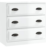 VidaXL Dressoir 70x35x67,5 cm bewerkt hout hoogglans wit