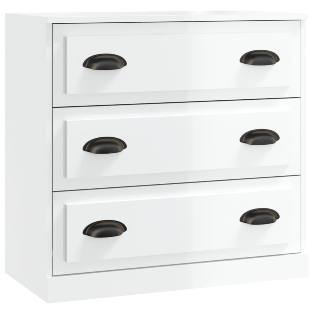 VidaXL Dressoir 70x35x67,5 cm bewerkt hout hoogglans wit