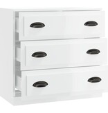 VidaXL Dressoir 70x35x67,5 cm bewerkt hout hoogglans wit