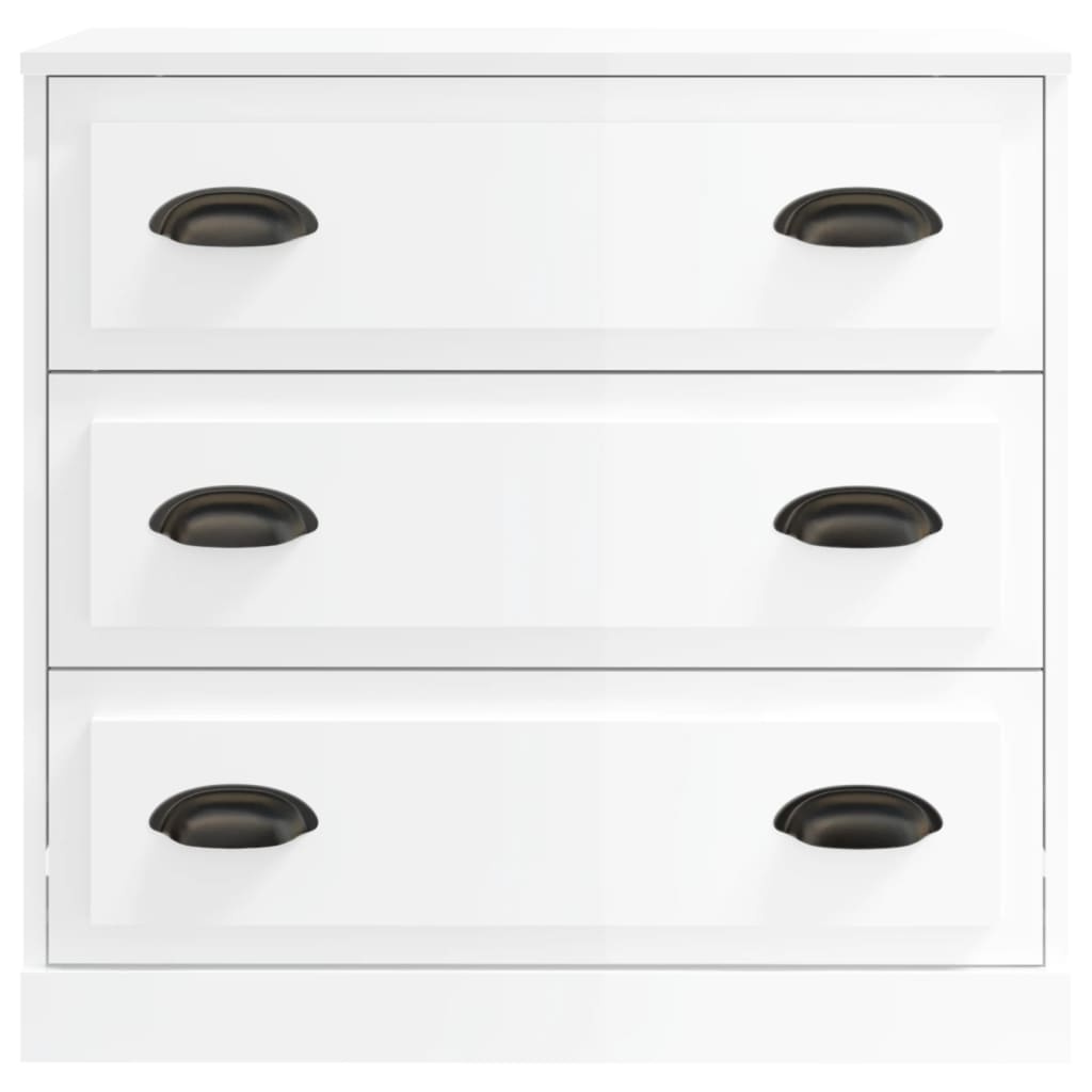 VidaXL Dressoir 70x35x67,5 cm bewerkt hout hoogglans wit