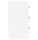 VidaXL Dressoir 70x35x67,5 cm bewerkt hout hoogglans wit