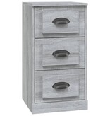 VidaXL Dressoir 36x35,5x67,5 cm bewerkt hout grijs sonoma eikenkleurig