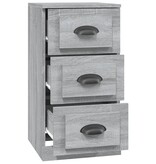 VidaXL Dressoir 36x35,5x67,5 cm bewerkt hout grijs sonoma eikenkleurig