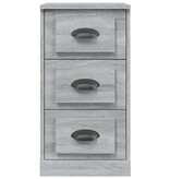 VidaXL Dressoir 36x35,5x67,5 cm bewerkt hout grijs sonoma eikenkleurig