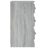 VidaXL Dressoir 36x35,5x67,5 cm bewerkt hout grijs sonoma eikenkleurig
