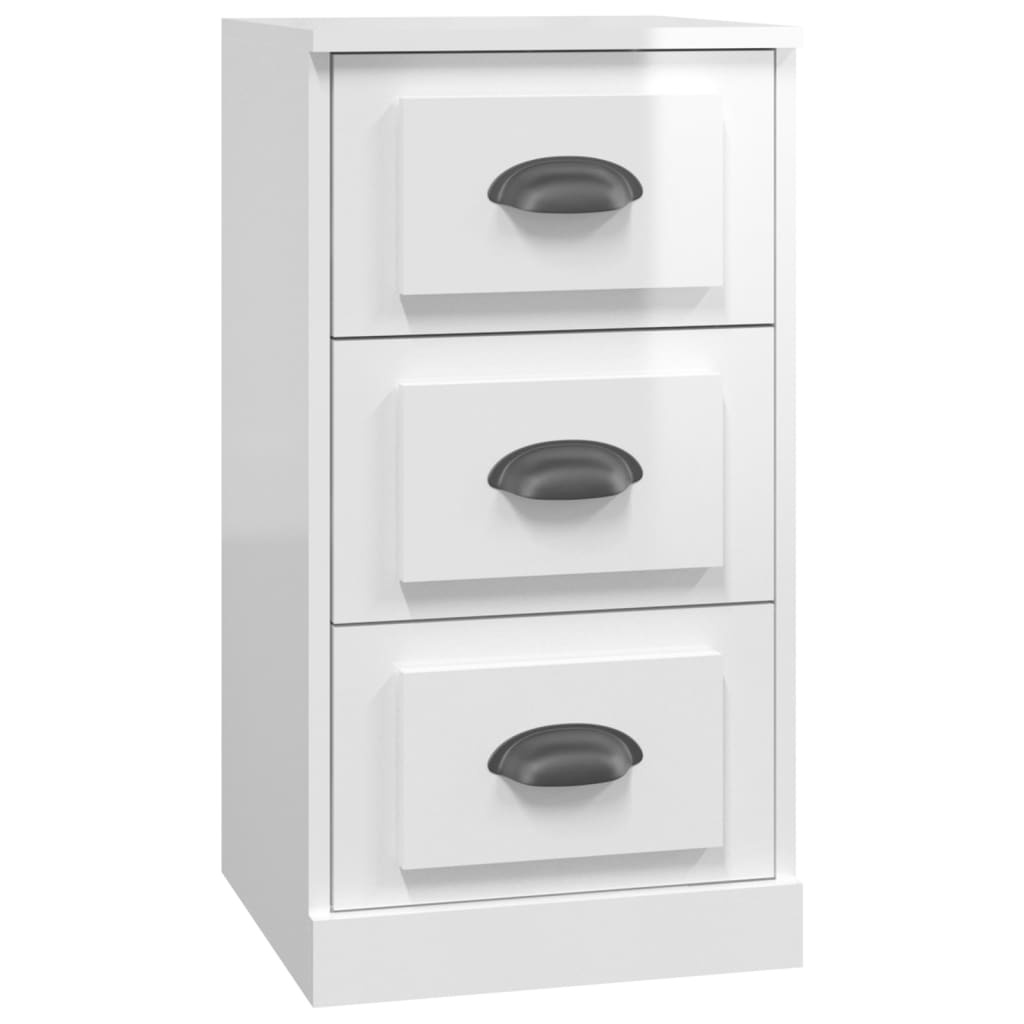 VidaXL Dressoir 36x35,5x67,5 cm bewerkt hout hoogglans wit