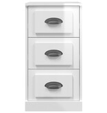 VidaXL Dressoir 36x35,5x67,5 cm bewerkt hout hoogglans wit