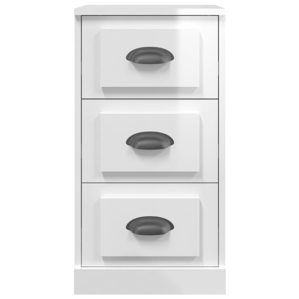 VidaXL Dressoir 36x35,5x67,5 cm bewerkt hout hoogglans wit