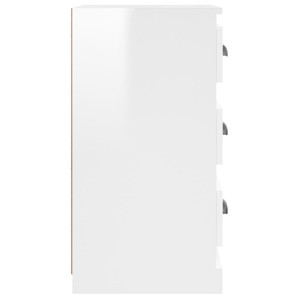 VidaXL Dressoir 36x35,5x67,5 cm bewerkt hout hoogglans wit