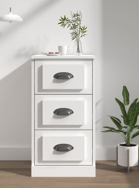 VidaXL Dressoir 36x35,5x67,5 cm bewerkt hout wit