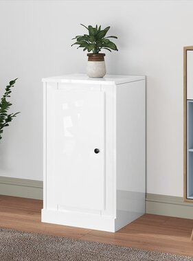 VidaXL Dressoir 37,5x35,5x67,5 cm bewerkt hout hoogglans wit