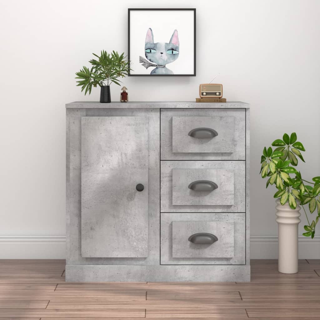 VidaXL Dressoir 70x35,5x67,5 cm bewerkt hout betongrijs
