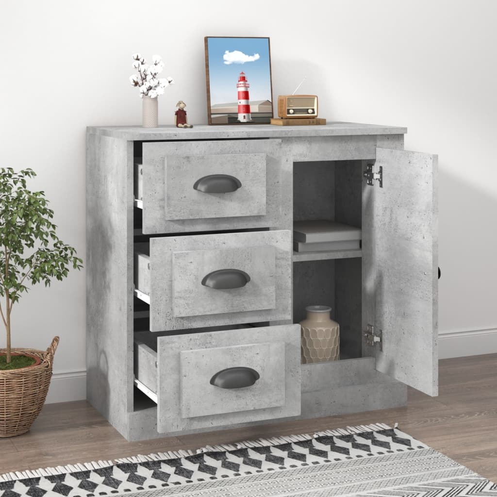 VidaXL Dressoir 70x35,5x67,5 cm bewerkt hout betongrijs