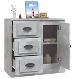 VidaXL Dressoir 70x35,5x67,5 cm bewerkt hout betongrijs