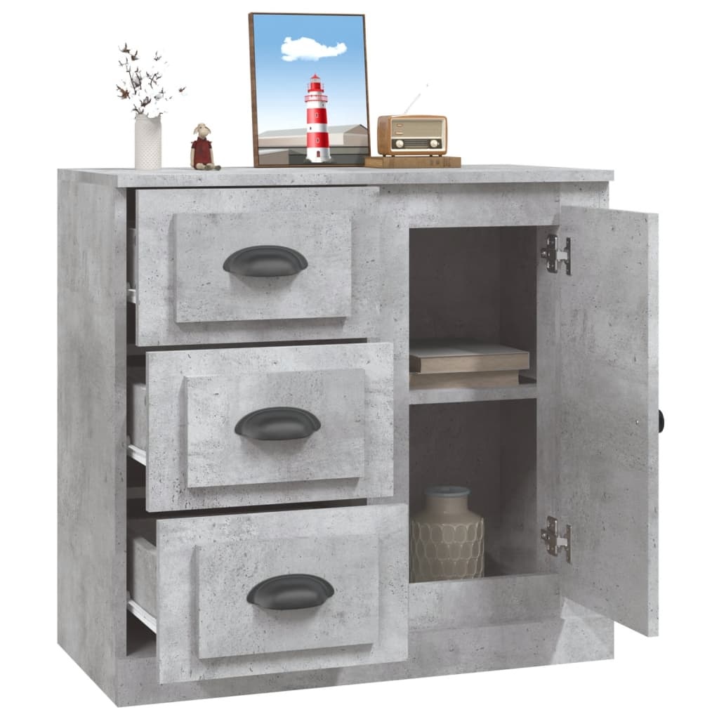 VidaXL Dressoir 70x35,5x67,5 cm bewerkt hout betongrijs