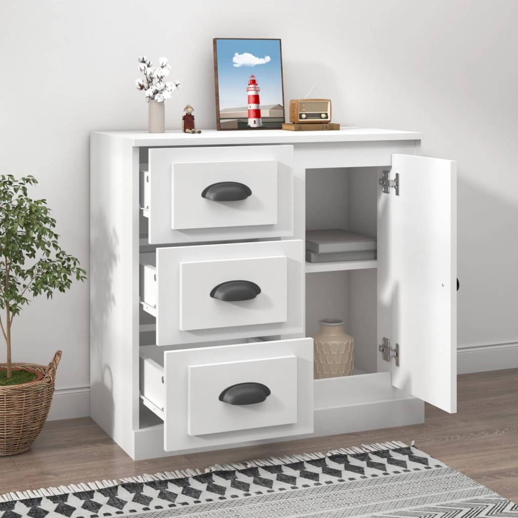 Dressoir 70x35,5x67,5 cm bewerkt hout wit