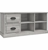 Tv-meubel 102x35,5x47,5 cm bewerkt hout grijs sonoma eikenkleur
