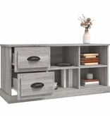 Tv-meubel 102x35,5x47,5 cm bewerkt hout grijs sonoma eikenkleur