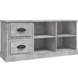 Tv-meubel 102x35,5x47,5 cm bewerkt hout betongrijs