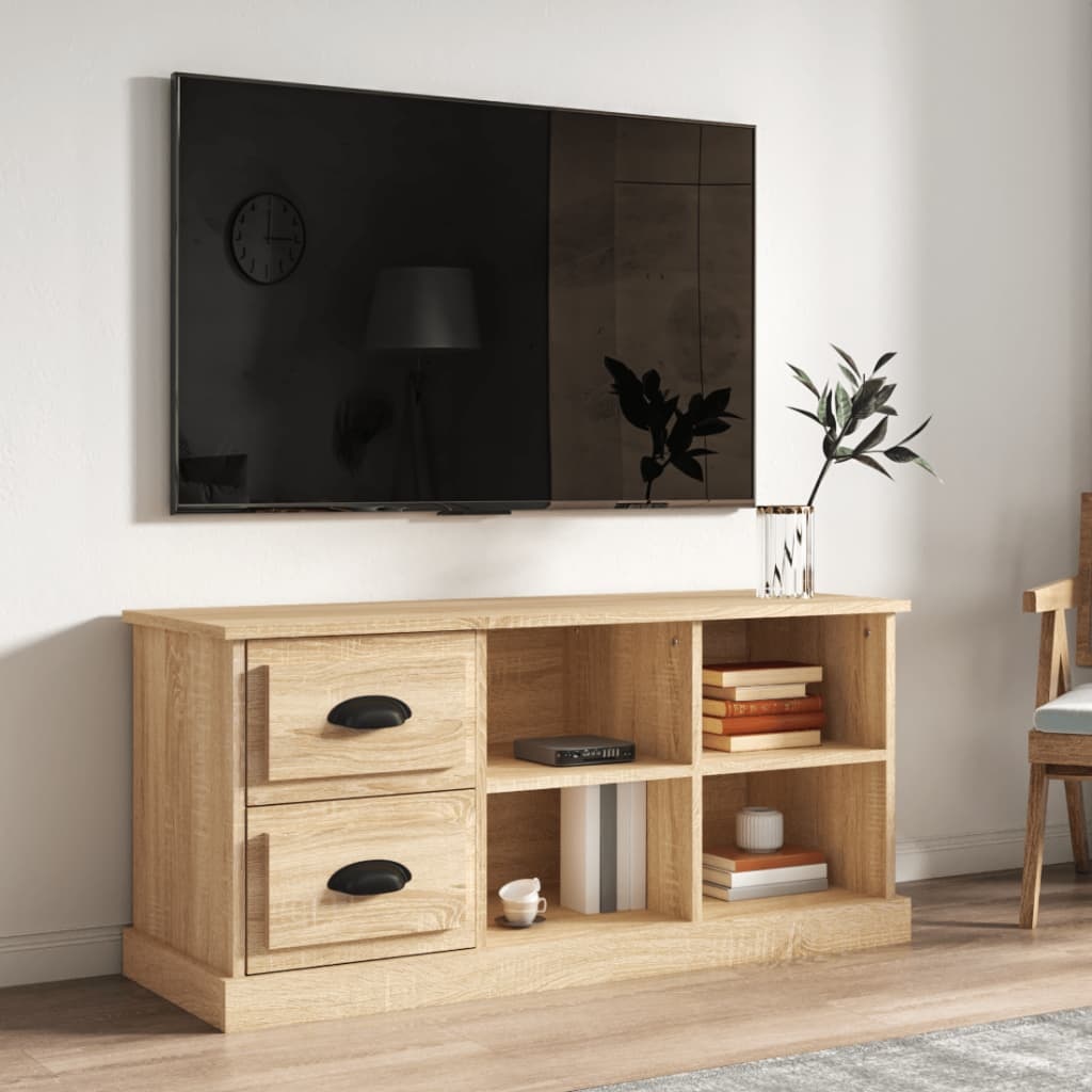 VidaXL Tv-meubel 102x35,5x47,5 cm bewerkt hout sonoma eikenkleurig