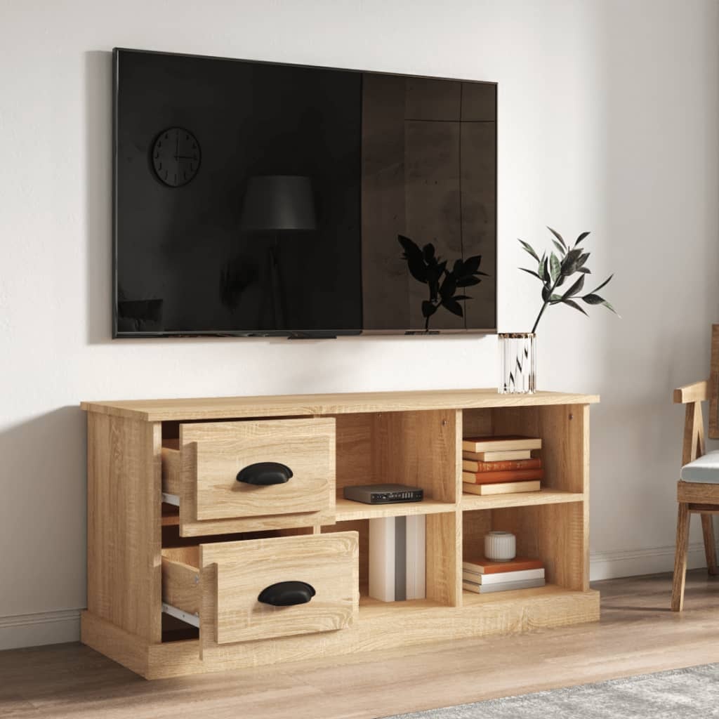 VidaXL Tv-meubel 102x35,5x47,5 cm bewerkt hout sonoma eikenkleurig