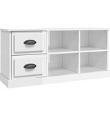 VidaXL Tv-meubel 102x35,5x47,5 cm bewerkt hout hoogglans wit