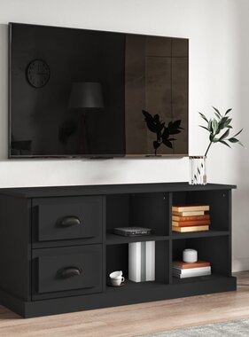 VidaXL Tv-meubel 102x35,5x47,5 cm bewerkt hout zwart