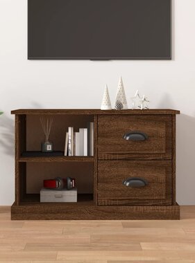 vidaXL Tv-meubel 73x35,5x47,5 cm bewerkt hout bruineikenkleurig