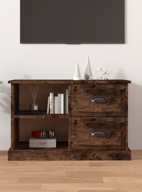vidaXL Tv-meubel 73x35,5x47,5 cm bewerkt hout gerookt eikenkleurig