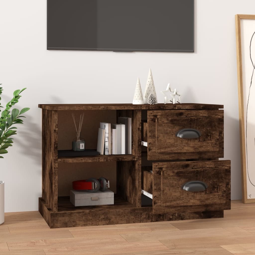 VidaXL Tv-meubel 73x35,5x47,5 cm bewerkt hout gerookt eikenkleurig