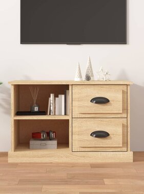vidaXL Tv-meubel 73x35,5x47,5 cm bewerkt hout sonoma eikenkleurig