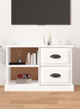vidaXL Tv-meubel 73x35,5x47,5 cm bewerkt hout hoogglans wit