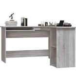VidaXL Hoekbureau 120x140x75 cm bewerkt hout grijs sonoma eikenkleurig