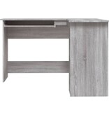 VidaXL Hoekbureau 120x140x75 cm bewerkt hout grijs sonoma eikenkleurig