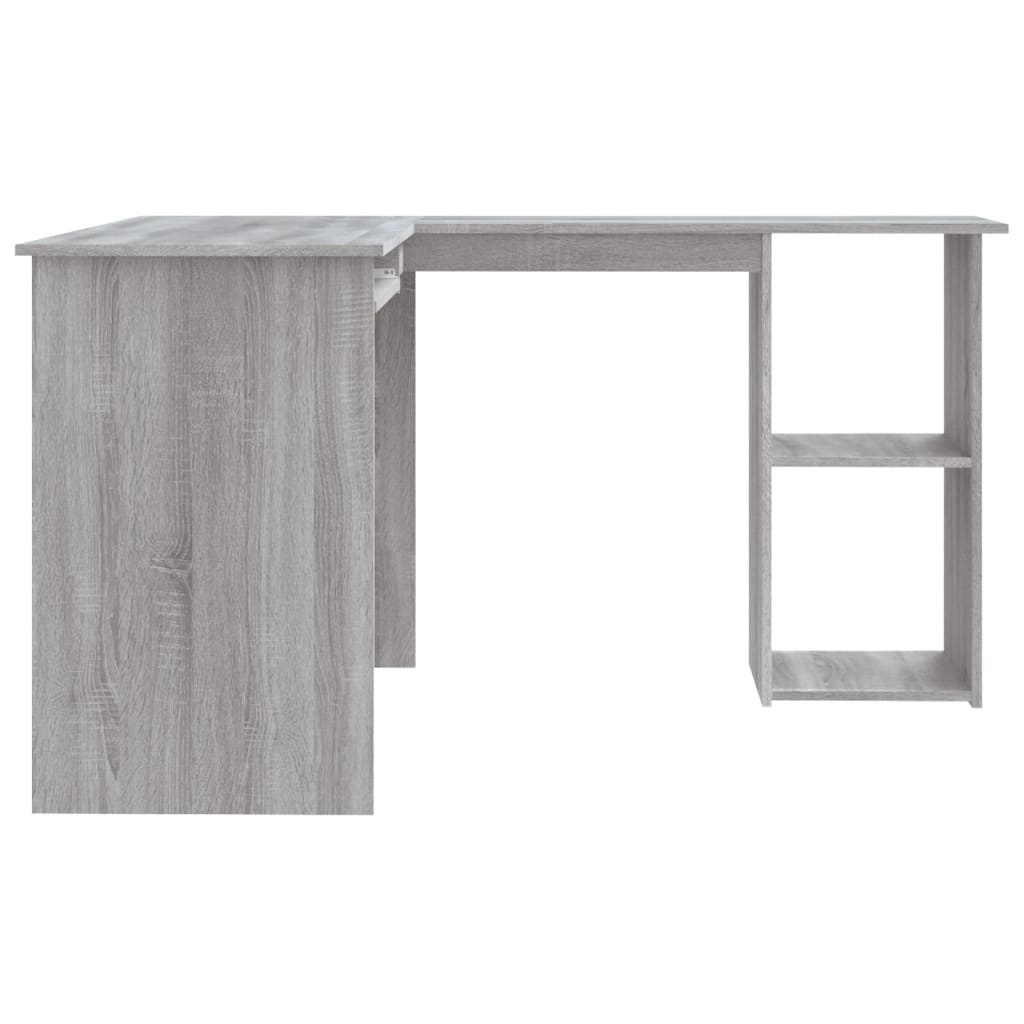VidaXL Hoekbureau 120x140x75 cm bewerkt hout grijs sonoma eikenkleurig