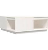 VidaXL Salontafel 100x101x40,5 cm massief grenenhout wit