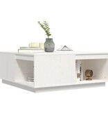 VidaXL Salontafel 100x101x40,5 cm massief grenenhout wit