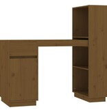 VidaXL Bureau 110x53x117 cm massief grenenhout honingbruin