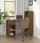 VidaXL Bureau 110x53x117 cm massief grenenhout honingbruin