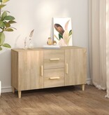 VidaXL Dressoir 100x36x60 cm bewerkt hout sonoma eikenkleurig