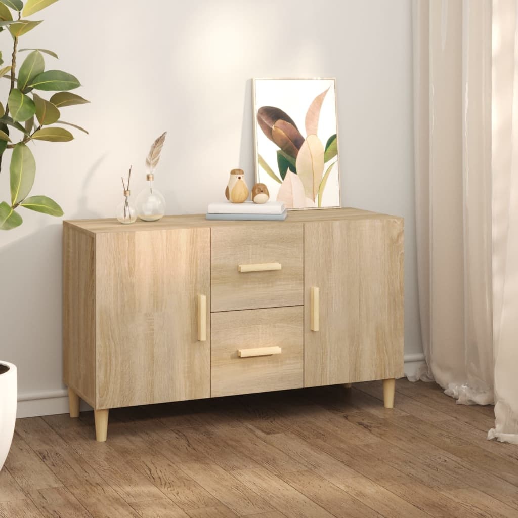 VidaXL Dressoir 100x36x60 cm bewerkt hout sonoma eikenkleurig