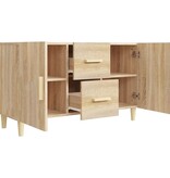 VidaXL Dressoir 100x36x60 cm bewerkt hout sonoma eikenkleurig