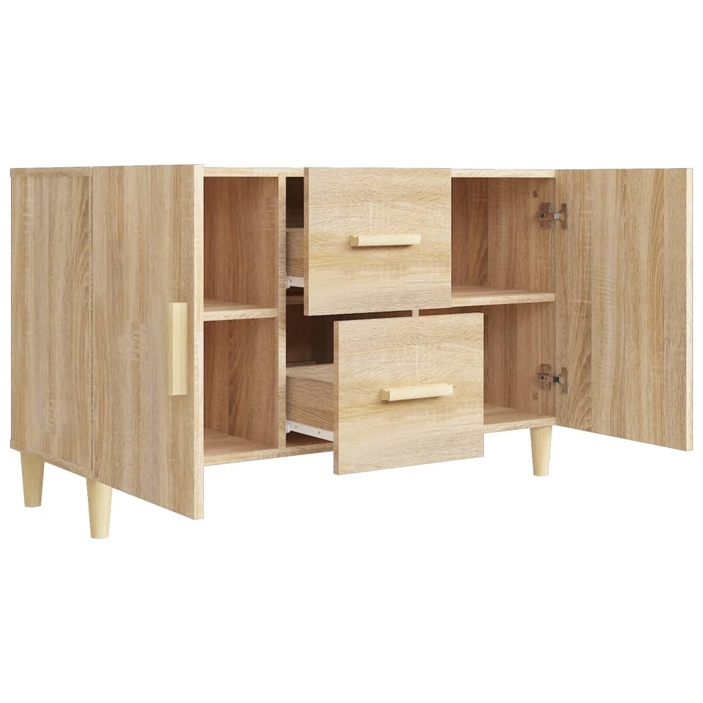 VidaXL Dressoir 100x36x60 cm bewerkt hout sonoma eikenkleurig
